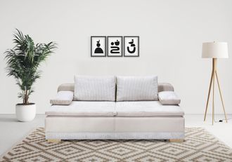 Inosign Schlafsofa »Ben« mit Boxspringaufbau, Bettfunktion & Bettkasten, Dauerschlafsofa