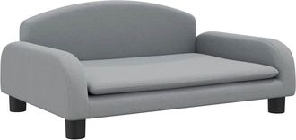 vidaXL Sof&aacute; Para Ni&ntilde;os De Tela Gris Claro 70x45x30 Cm Vidaxl
