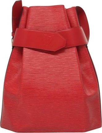 Louis Vuitton Vintage Sac Depaule Handbag Epi Leather Red Leather Bag (Pre-Owned)