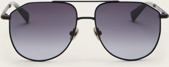 AllSaints Zinc Moe Aviator Sunglasses, Size: One Size