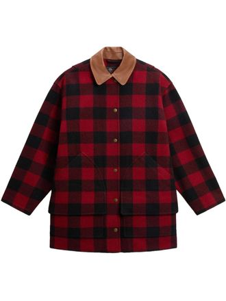 Woolrich Check Barn Coat Cfwmou2000mrut5656