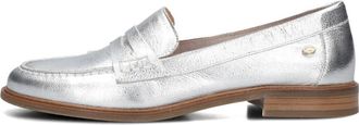 Fred De La Bretoniere Schoenen, Dames, Grijs, 38 EU, Zilveren Loafers Bodil Loafer