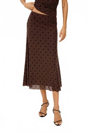 Rails Womens The Jordan Skirt In Choc Polka Dot