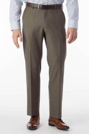 Ballin Dunhill Sharkskin Super 120S Worsted Wool Comfort Eze Trouser In Light Brown