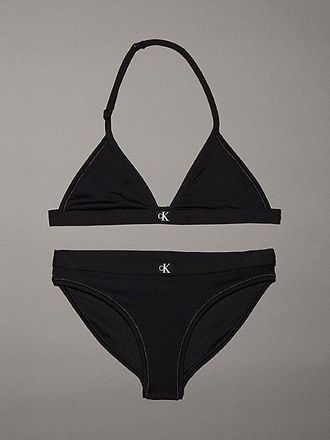 Calvin Klein Bikinis de tri&aacute;ngulo para ni&ntilde;a - CK Monogram