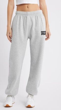 Princess Polly Logo Sweatpants in Grey at Nordstrom Rack, Size 10