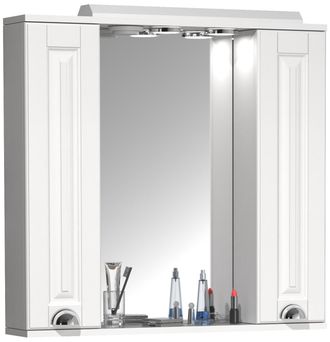 ebuy24 Armario De Ba&ntilde;o Vcm Atemporal Dimensiones Aprox. Al. 71 X An. 75 X P. 14 Cm Espacio De Almacenamiento Suficiente Armario De Espejo En Estilo Country -