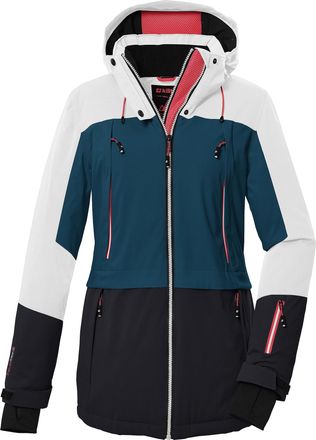 Killtec Killtec Womens Ksw 91 Wmn Ski Functional Jacket with Zip-Off Hood and Snow Guard, White, 40