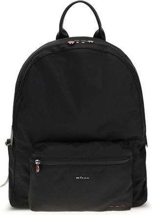 Kiton Black Nylon Mens Backpack