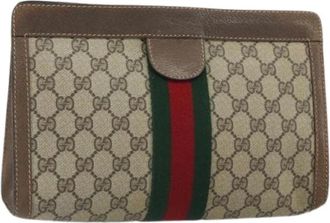 Gucci Pre-owned Clutches, female, Beige, Size: ONE SIZE Pre-owned Clutch