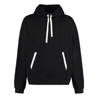 Palm Angels Hoodies, male, Black, Size: M Cotton Hoodie