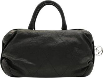Chanel Pre-owned Boston Bag - Dames - Vintage Handtas - Zwart - ONE Size - Leer - Vintage