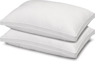 Ella Jayne Home Gusseted Soft Plush Down Alternative Stomach Sleeper Pillow, Set of 2 in White at Nordstrom Rack, Size Queen