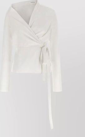 ARMARIUM cotton asymmetric wrap long-sleeve shirt