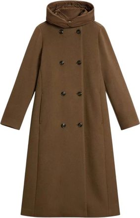 Woolrich Abrigo de Lana Melton - Coats - Mujer - Marr&oacute;n - XS