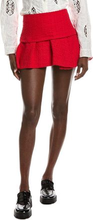 Maje Tweed Ruffle Skirt