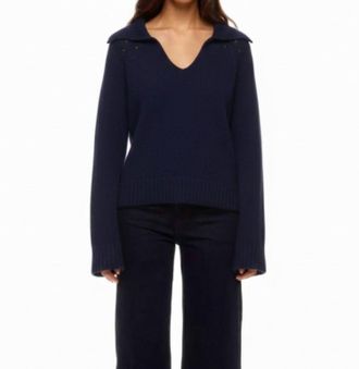 Ciao Lucia Belinha Pullover Top In Navy