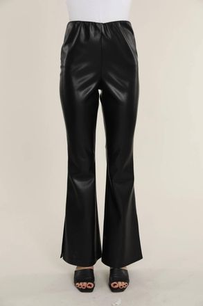 Dolce Cabo Faux Leather Flare Pants In Black