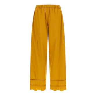 Fabiana Filippi Trousers - female - Fabiana Filippi - Wide Trousers - Yellow - 2XS - Trousers