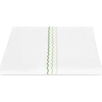 Matouk Axel Embroidered Duvet Cover in Spring Green at Nordstrom, Size Full