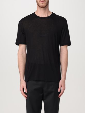 Saint Laurent T-shirt Saint Laurent in viscosa con logo ricamato
