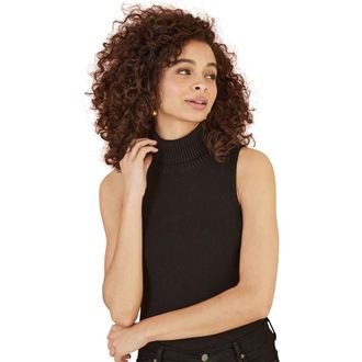 Yumi Roll Neck Sleeveless Sweater in Black at Nordstrom, Size Medium