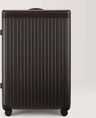 Carl Friedrik Large Check-in Luggage - Hard case in Polycarbonate and Aluminium - Dark Brown