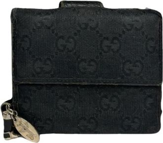 Gucci Pre-owned Wallets, female, Black, Size: ONE SIZE Pre-owned Leather Wallet