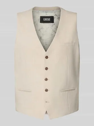Cinque Weste mit Paspeltaschen Modell Vitra in Beige, Gr&ouml;&szlig;e 102