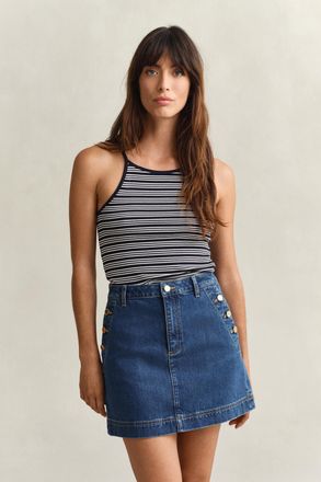 GANT Women Striped Halterneck Tank Top (XXL) EVENING BLUE