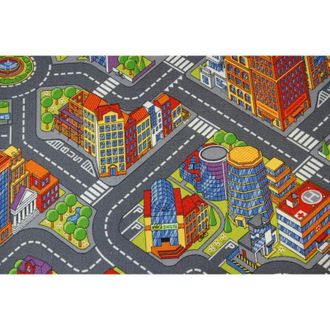 RugsX Rugsx - Carpet streets big city grey grey 350x400 cm