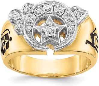 Diamond2Deal 14k Two-tone Lab Grown Diamond Wedding Band Ring 0.4Ct Clarity- VS Color- G-H