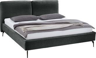 Meise.Möbel Polsterbett »Infinity erhältlich in verschiedenen Farben und Breiten« mit schwarzen Metallfüssen