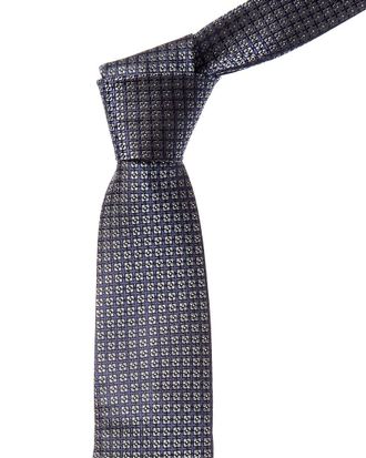 Canali Blue Squares Silk Tie