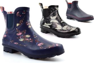 Generic Ladies Wellies Womens Ankle High Wellington Boots Womens Wellingtons Ladies Wellingtons Womens Ankle Boots Ladies Boots Low Heel Rubber Waterproof 8 U