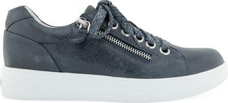 Munro Tilly Sneaker in Denim Leather at Nordstrom, Size 10.5