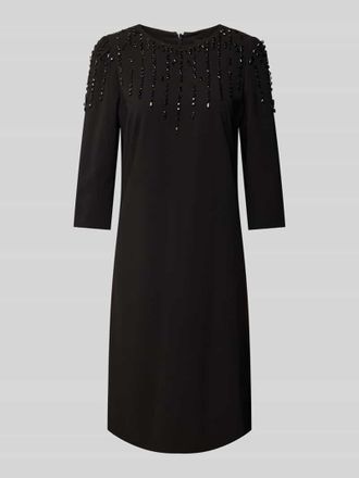 Marc Cain Knielanges Kleid mit Perlen in BLACK, Gr&ouml;&szlig;e 38