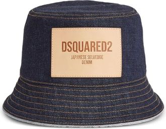 Dsquared2 Cappello bucket denim - Blu