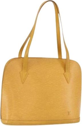 Louis Vuitton Pre-owned Tote Bag - Dames - Vintage Shopper - Geel - ONE Size - Leer - Vintage