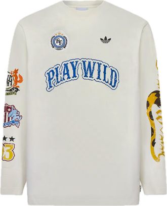 adidas Wild Long Sleeve Tee Asia Sizing Off White KX4895