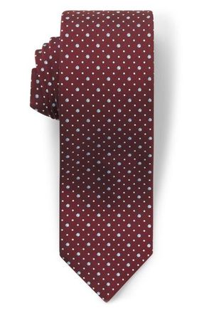 BOSS Medallion Silk Blend Tie in Dark Red at Nordstrom