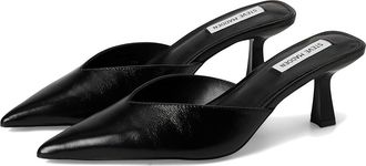 Steve Madden Mod High Womens Heels Black Leather : 6 M