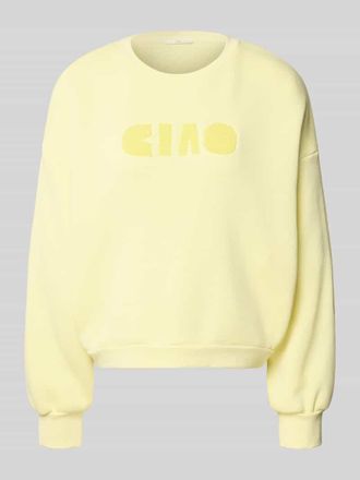 Lanius Lanius Oversized Sweatshirt mit Rundhalsausschnitt in Hellgelb, Gr&ouml;&szlig;e 40