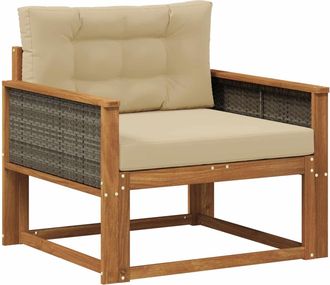 vidaXL Sof&aacute; Intermedio De Exterior Madera De Acacia S&oacute;lida Vidaxl