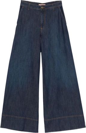 Twinset Wide Jeans - Dames - Loose Fit Jeans - Blauw - W28 - Denim - Jeans