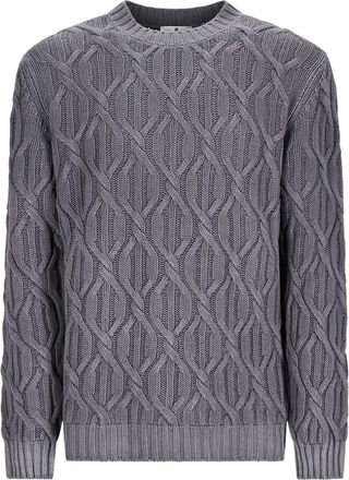 Pantaloni Torino Maglione con lavorazione intrecciata - Grigio