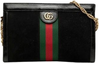 Gucci Pre-owned Ophidia Crossbody Bag - Dames - Pre-owned - Zwart - Maat: ONE Size Leer