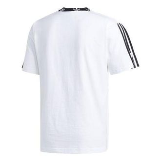 adidas Trefoil Ribbed Tee White Black ED5612
