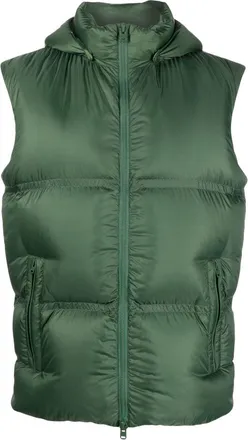 Herno padded zip-up gilet - men - Polyamide/Feather Down/Polyamide/Cotton - 50 - Green