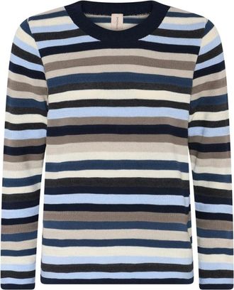 Skovhuus Truien & Vesten, Dames, Veelkleurig, 2Xl, Rondgebreide trui